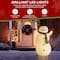 Glitzhome® 94.5"H Lighted Christmas 3D Foldable Fabric Snowman Outdoor Decor